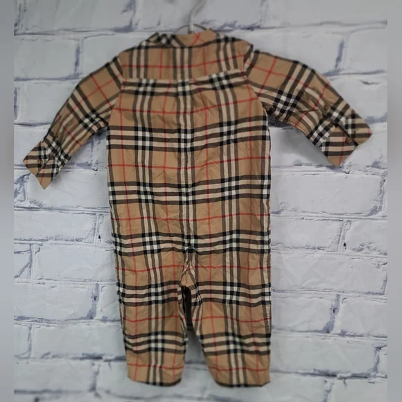 Burberry Baby One Piece Full Jumpsuit Bodysuit Iconic Nova Check Size 18M 65cm - Picture 3 of 12